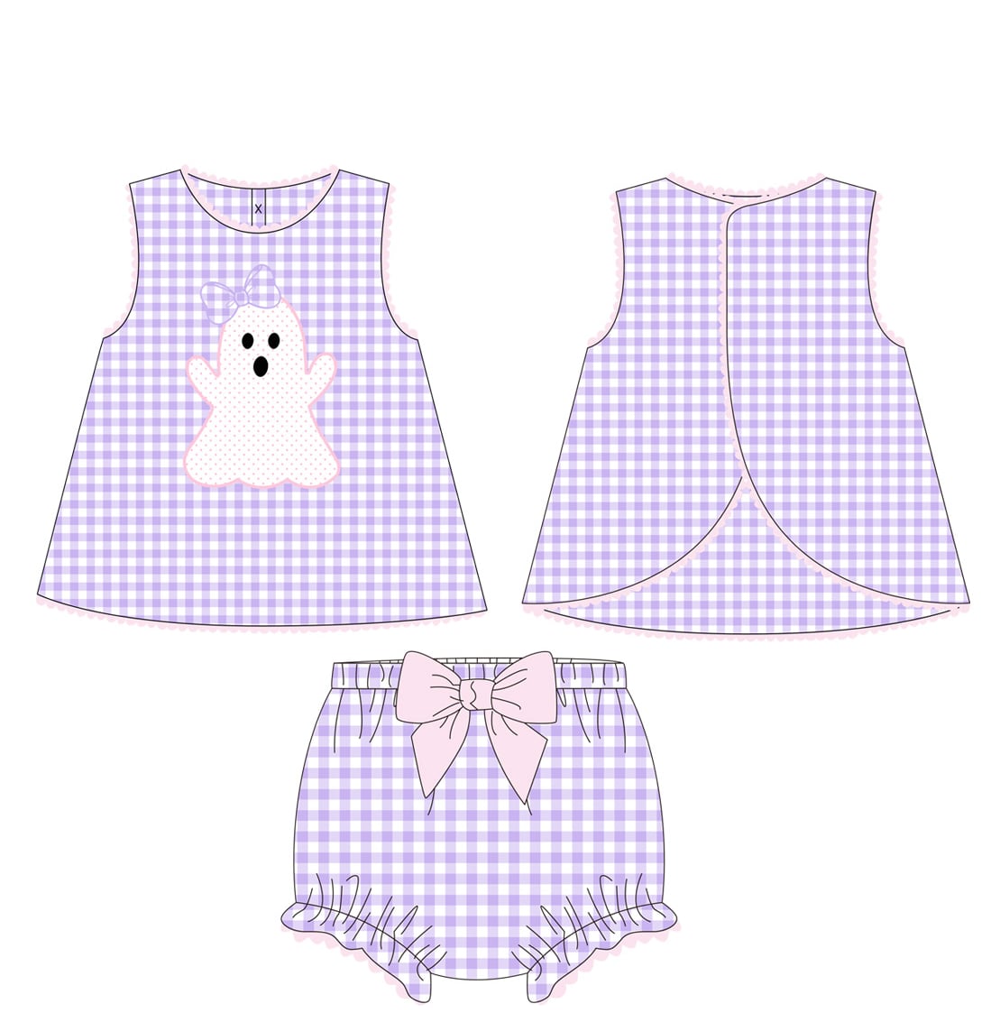 Boo Crew Cuties Girls Bloomer Set