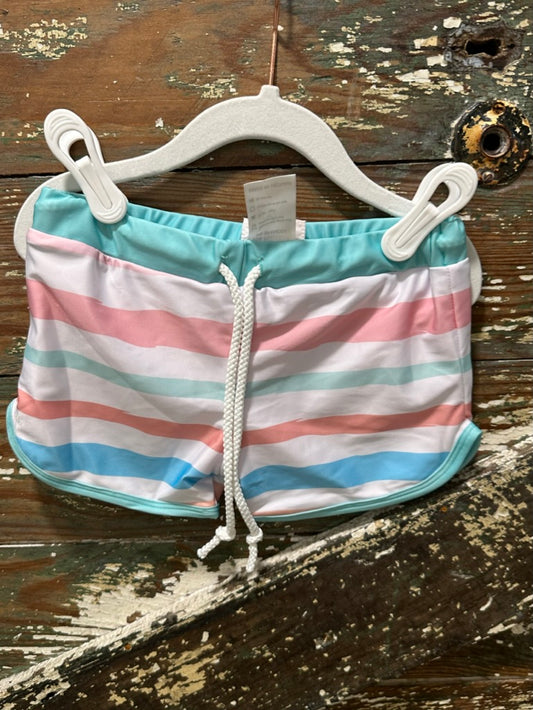 Pastel Stripe Collection - Boy Watercolor Striped Swim Trunks