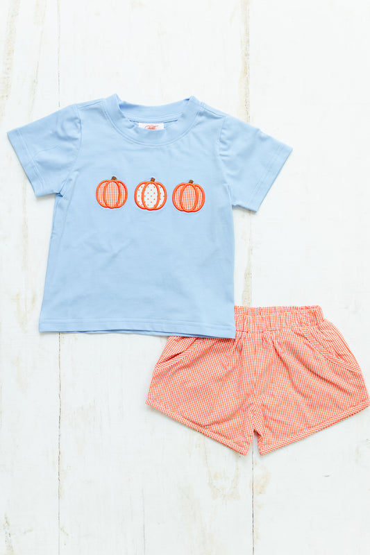 Polka Dot Pumpkin - Boy Short Set