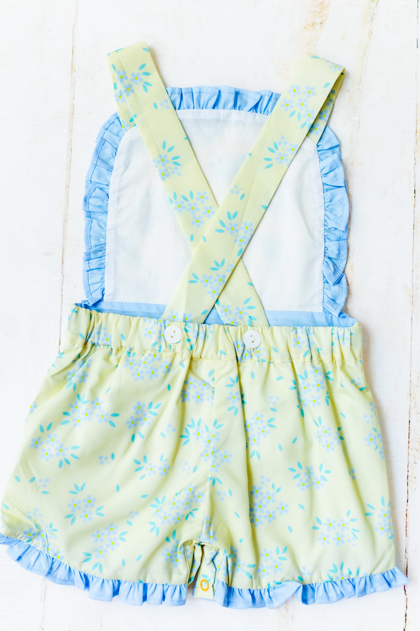 Hello Blue & Yellow - Girl Overalls