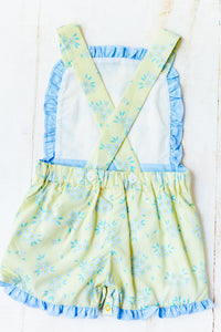 Hello Blue & Yellow - Girl Overalls
