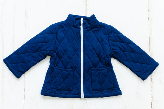 Navy Quilted Jacket