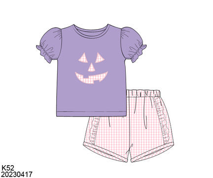 Jack O Lantern Girls Shorts Set