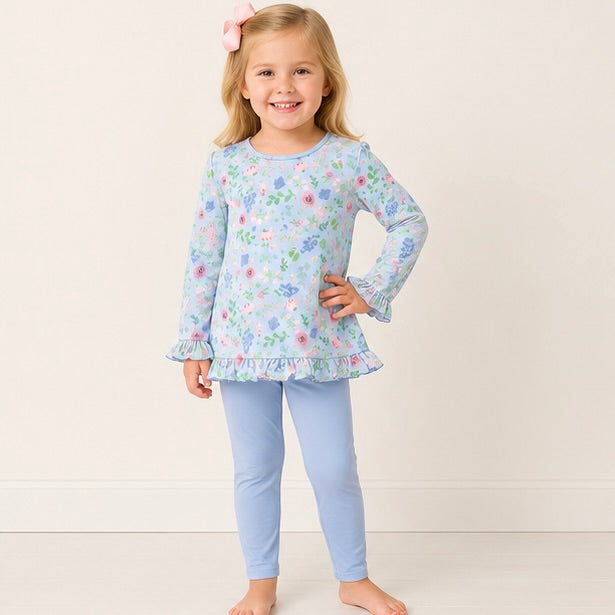 Winter Time Blues Girls Multicolor Floral Set - ETA DECEMBER