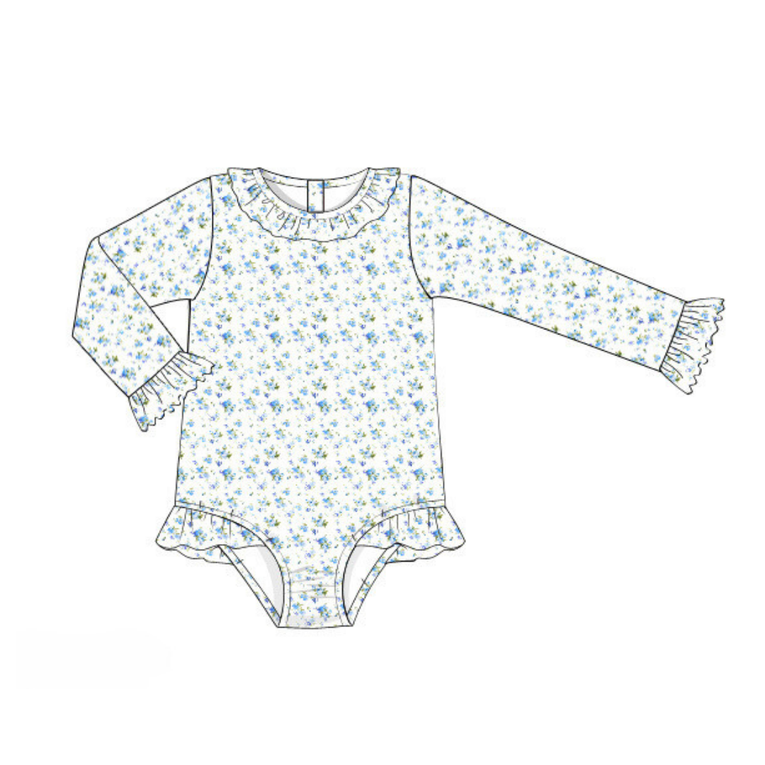 Just Keep Swimmin' One-Piece Rashguard Swimsuit