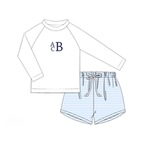 Just Keep Swimmin' Boy Rashugard Set