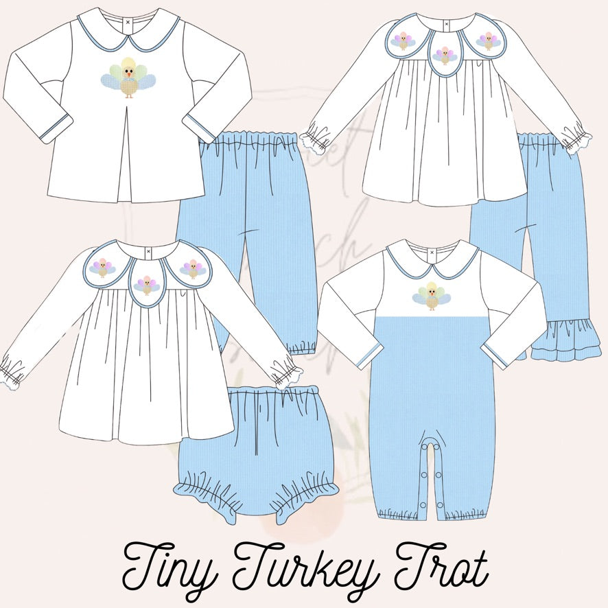 Boys Tiny Turkey Trot Romper - ETA SEPTEMBER