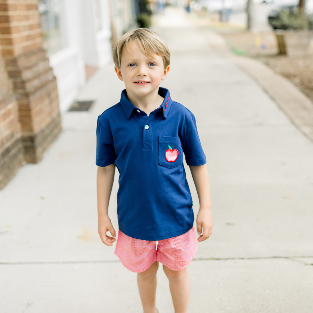 Teacher's Pet Boys Apple Shorts Set