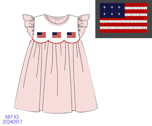 Born in the USA Girls Dress