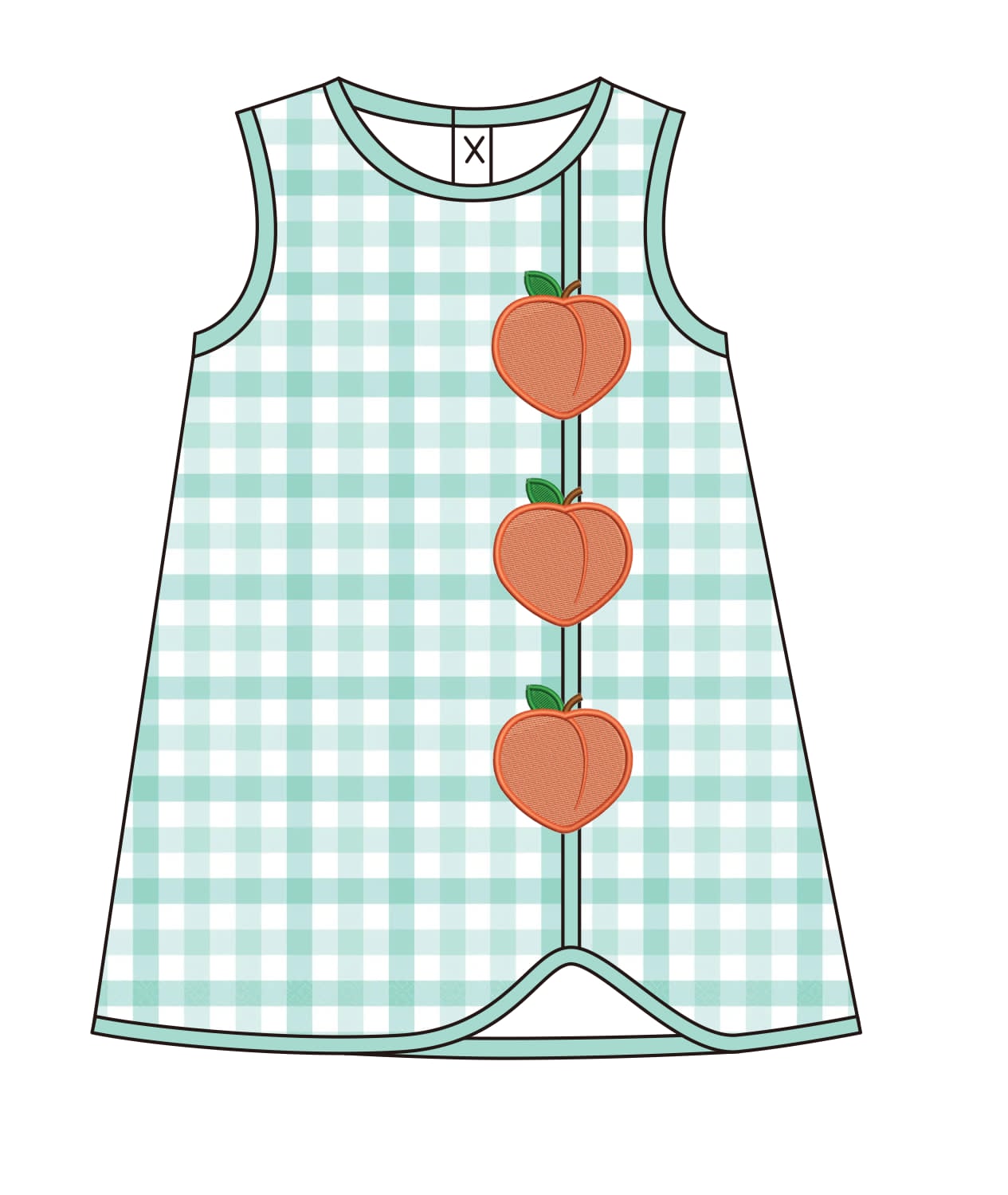 Girls Peach Dress - ETA MAY