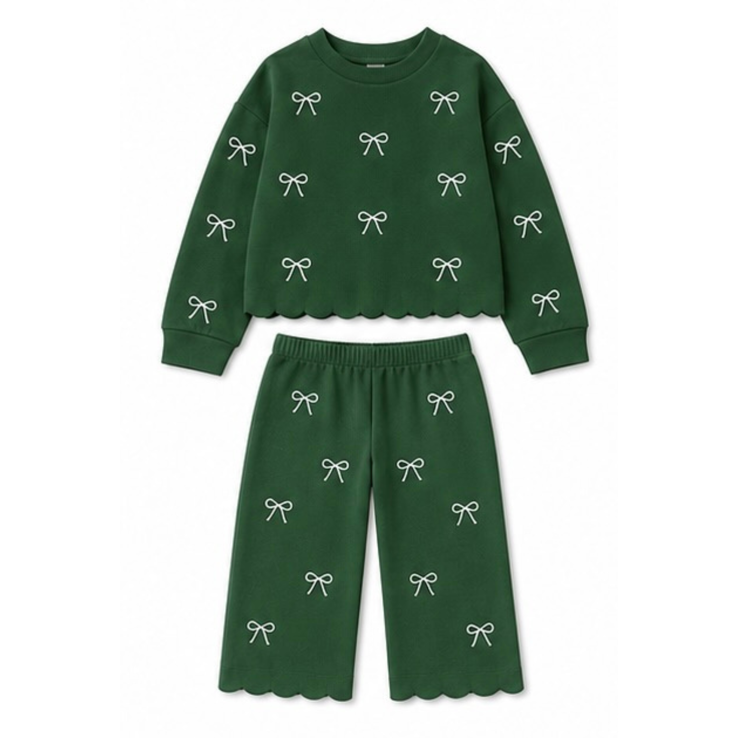 Girls Green Little Bow Set - ETA DECEMBER