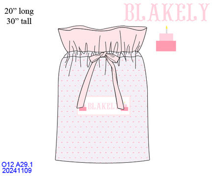 Pink Dot Drawstring Bag