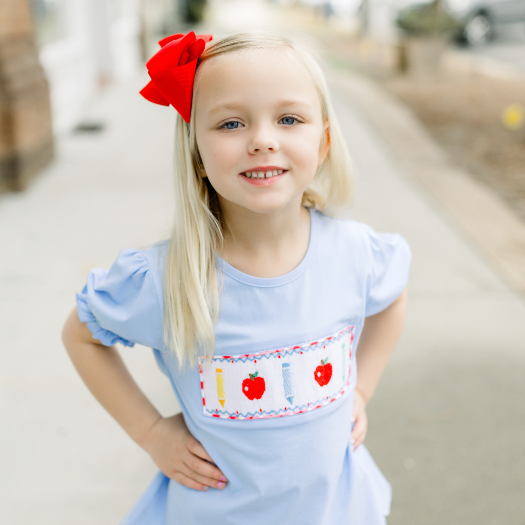 Gingham Apples Girls Apple Shorts Set