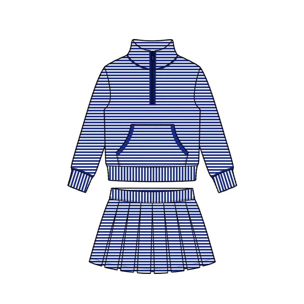 Varsity Charm Navy Skort Set - ETA NOVEMBER - ETA NOVEMBER