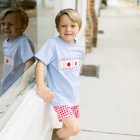 Gingham Apples Boys Apple Shorts Set