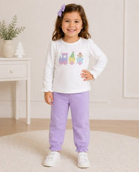 Girls Christmas Train Long Sleeved T-Shirt - ETA OCTOBER