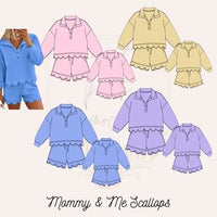 Mom & Me Lavender Scalloped Sweatshirt Set - ETA NOVEMBER