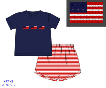 Born in the USA Boys Shorts Set