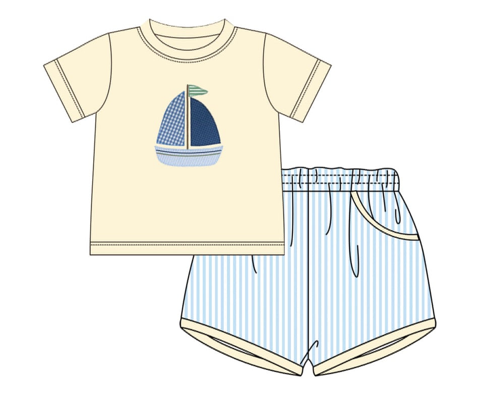 Boys Sail Away Shorts Set - ETA MAY