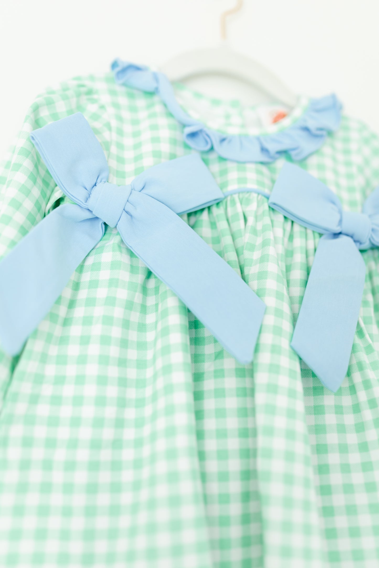 Gingham Gang Girl Mint Pant Set