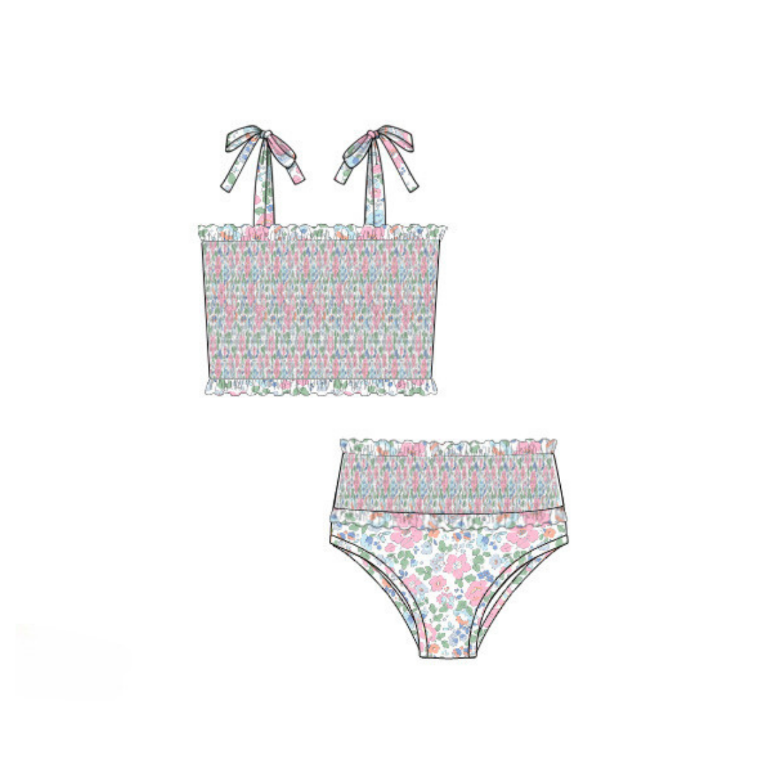 Floral Fun in the Sun Womens Two-Piece Swimsuit