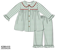 Gingham All the Way Girls Loungewear Set