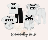 Spooky Girls Ghost Pants Set