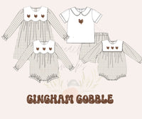 Gingham Gobble Girls Bubble