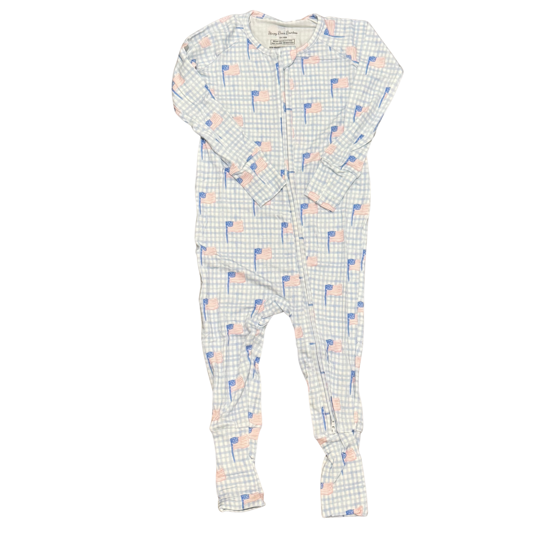 American Flag Gingham bamboo Zippy