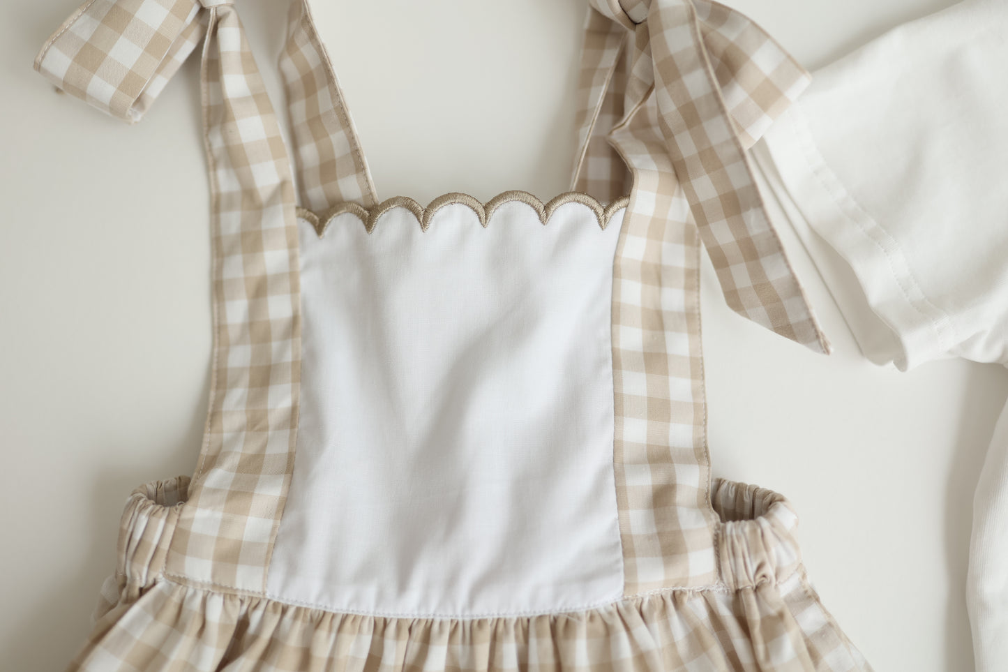 Tan Gingham Dress