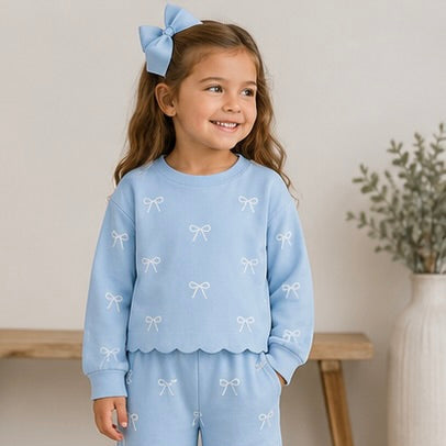 Girls Blue Little Bow Set - ETA DECEMBER