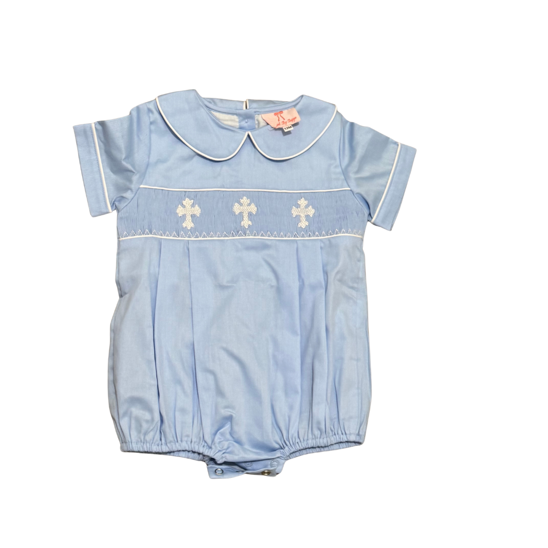 Smocked Cross Blue Bubble