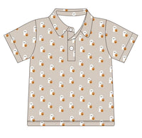 Boys Tan Ghost Polo Shirt - ETA September