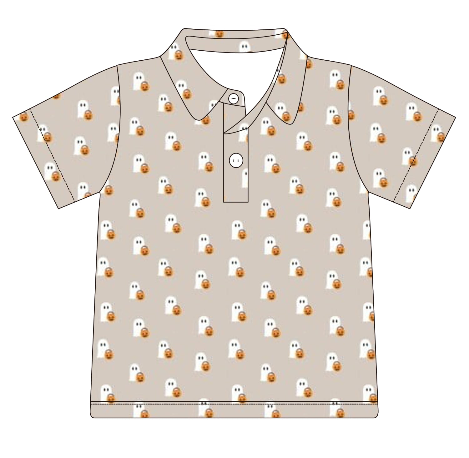 Boys Tan Ghost Polo Shirt - ETA September