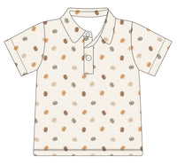 Boys Cream Pumpkin Polo Shirt - ETA September
