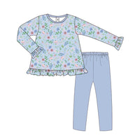 Winter Time Blues Girls Multicolor Floral Set - ETA DECEMBER