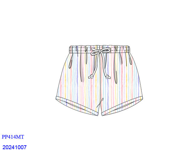 Pastel Stripe Boys Swim Trunks