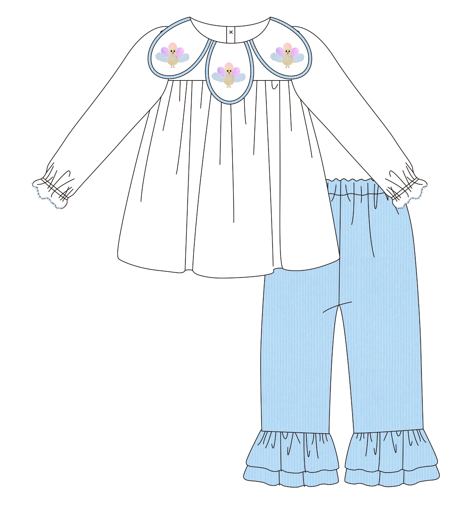 Girls Tiny Turkey Trot Pants Set - ETA SEPTEMBER