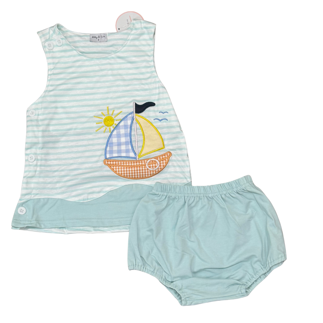 Sailboat Diaper Set