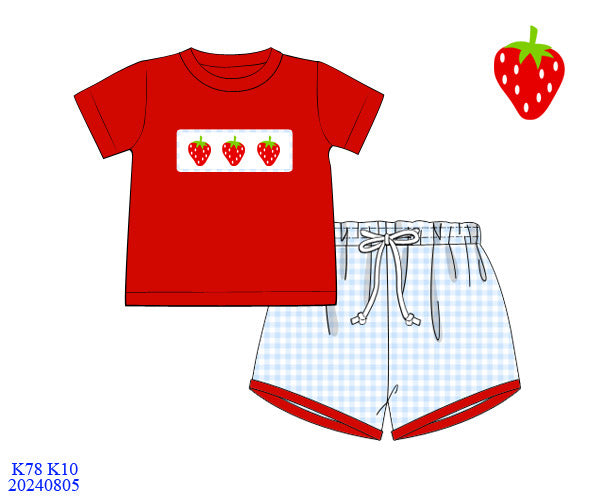 Strawberry Sweeties Boy Short Set