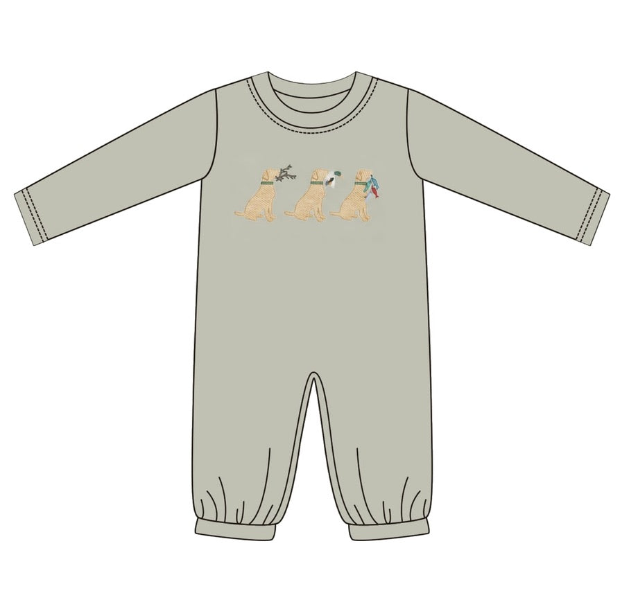 Field & Feather Green Dog Romper - ETA DECEMBER