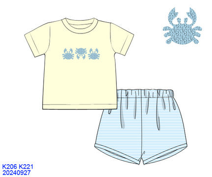 Crabby Chic Boys Shorts Set