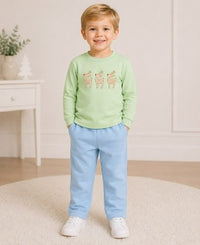 Green Gingham Reindeer Long Sleeved T-Shirt - ETA OCTOBER