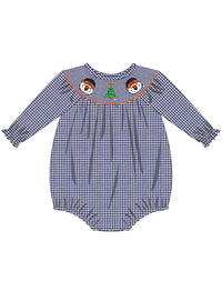 Officially Licensed An Aubie Claus Christmas Smocked Girls Bubble - ETA OCTOBER