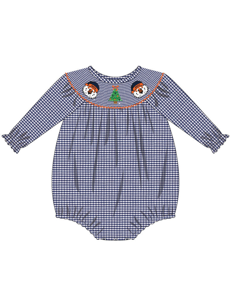 Officially Licensed An Aubie Claus Christmas Smocked Girls Bubble - ETA OCTOBER