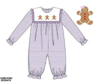 Gingerbread Gang Purple Romper - ETA OCTOBER