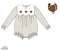 Gingham Gobble Girls Bubble