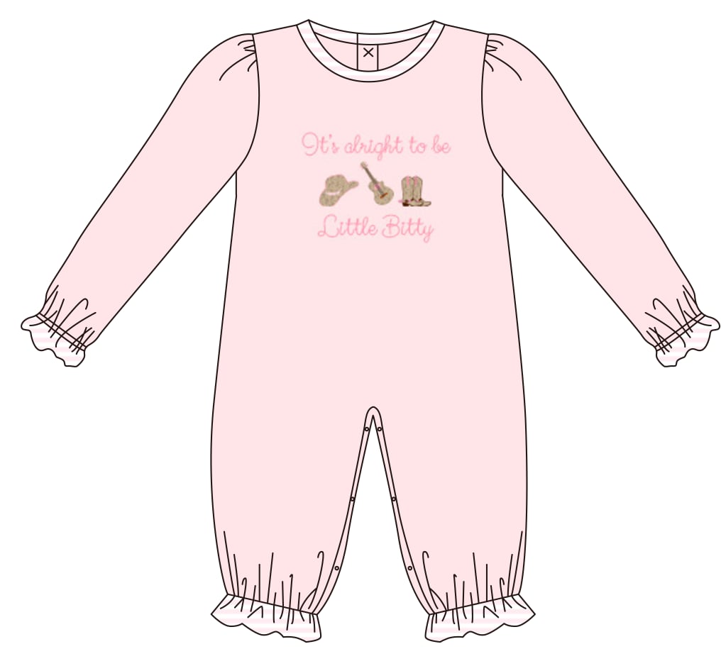 It's Alright to be Itty Bitty Girls Romper - ETA JANUARY