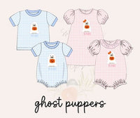 Ghost Pupper Girls Gingham Bubble