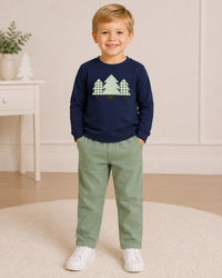 Navy Christmas Trees Long Sleeved T-Shirt - ETA OCTOBER
